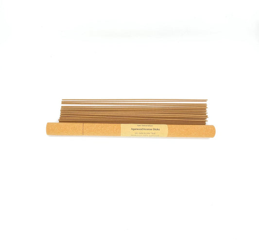 Natural Agarwood/Aloeswood Incense Sticks - Light Smoke (40 sticks)