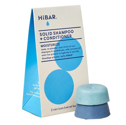 HiBAR Moisturize Shampoo & Conditioner Sampler Set- 1oz
