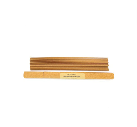 Natural Sandalwood Incense Sticks - Light Smoke (40 sticks)