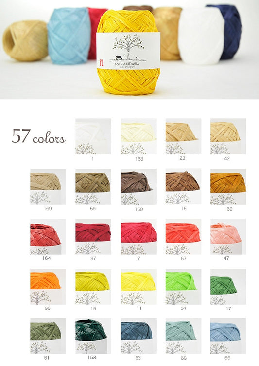 Hamanaka Eco Andaria Yarn: Rayon Crafting Yarn, Made in Japan
